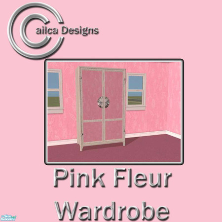 Sims 2 — Pink Fleur Wardrobe by Cailca — A pink bedroom with textures to match my Pink Fleur walls and Bedding.