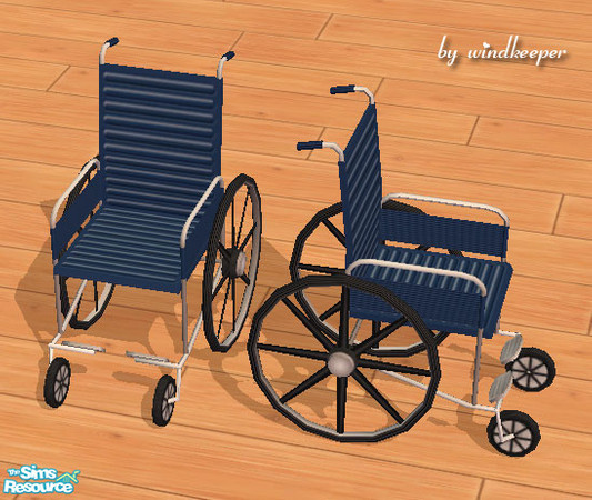 Sims 2 — Wheelchair - blue seat by TSR Archive — Recolor of wheelchair object from this set. Requires that file to work.