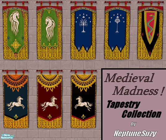 Sims 2 — NSC Tapestry Set 5 by Neptunesuzy — A set of 8 handmade Tapestries! Enjoy! (*****TSRAA Member)