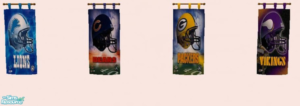 Sims 2 — NFL Team Banners (NFC North) by Iceman721 — Here is the NFL's NFC North Team Banners for the football fans of