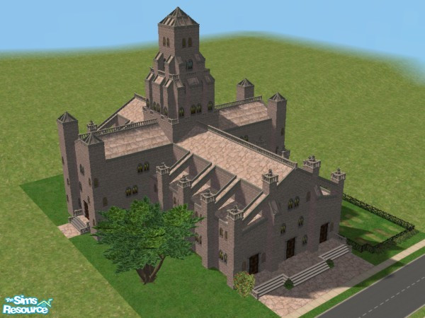 Sims 2 — Ard Rig Cathedral by Lady Darkfire — An ancient stone cathedral loosely inspired by Dublin's magnificent Christ