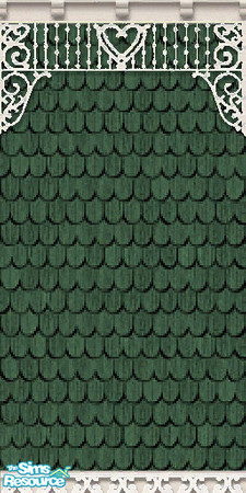 Sims 2 — Victorian Tulip Grove Green Fishscale by c_literati — Thanks to shtinky00 for permission to recolor her gorgeous