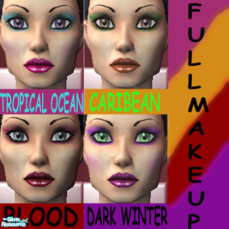 Sims 2 — full makep up line by Trash — IMPORTANT:the file will be placed in the eyeshadow section,that way you can add