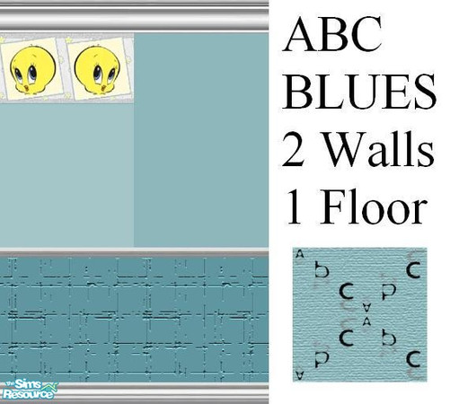 Sims 2 — ABC Blues by Lorah — ABC Blues. 2 walls 1 floor.
