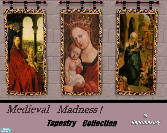 Sims 2 — NSC Tapestry Set 8 by Neptunesuzy — YA set of three beautiful Tapestries! Enjoy! (*****TSRAA Member) 