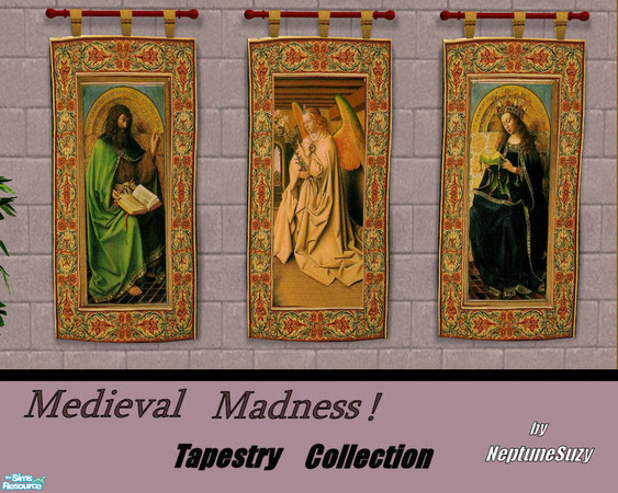 Sims 2 — NSC Tapestry Set6 by Neptunesuzy — A set of three beautiful tapestries! Enjoy! (*****TSRAA Member)
