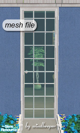 Sims 2 — Lafenetre full size door by Windkeeper — Full size door that matches Maxis Lafenetre window and also Lafenetre