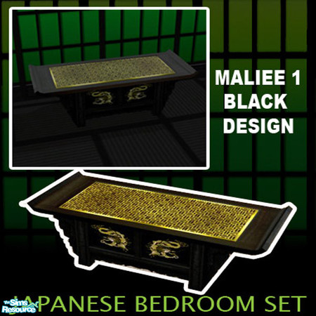 Sims 2 — Japanese coffee table by maliee1 — Japanese collection Black Design by maliee 1 