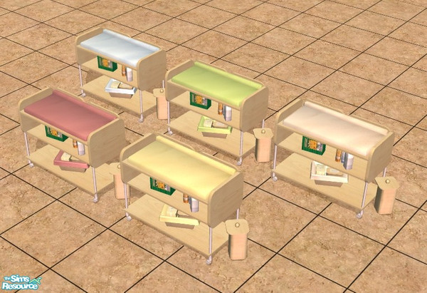 Sims 2 — 4ESF Changing Table Wood5Red by rocketmari — This is a recolor of the changing table from 4 Ever Simfantasy. You