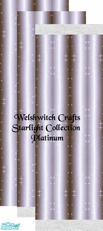 Sims 2 — Starlight Walls Platinum Set by WelshWitch — 3 walls, starlight Platinum set. Shiney starlight Wall set. Floors