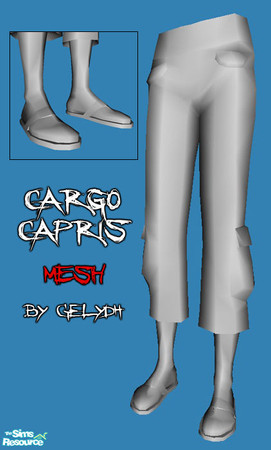 Sims 2 — MESH - Cargo Capris for Adult Females (REA07)  by gelydh — An adaption of a full body H&M fashion pack mesh: