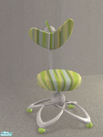 Sims 2 — Atomic Lime Set - HL Atomic Lime Chair by HugeLunatic — Be young and hip with this lime colored room. Includes