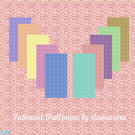 Sims 2 — RainbowSet2- Patterned Walls by elainearora — A very delicate set of elegant wallpaper with a fine filigree