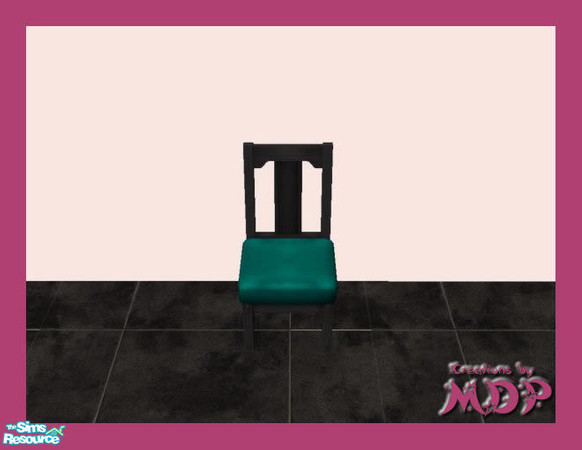 Sims 2 — MDP Teal Mission Dinning Chairs by MelandStv — There are 10 colourful upholsteries in this set. Part of my