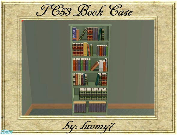 Sims 2 — TC53 Marble Elegance Livingroom - Book Case by luvmy7 — A Bookcase recolored to match my TC53 Marble Elegance