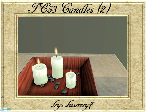 Sims 2 — TC53 Marble Elegance Livingroom - Candles (1) by luvmy7 — First set of candles recolored to match my TC53 Marble