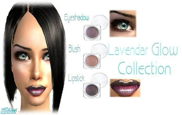 Sims 2 — Lavendar Glow Collection by fortunecookie1 — Here is a makeup collection made to compliment your sims outer