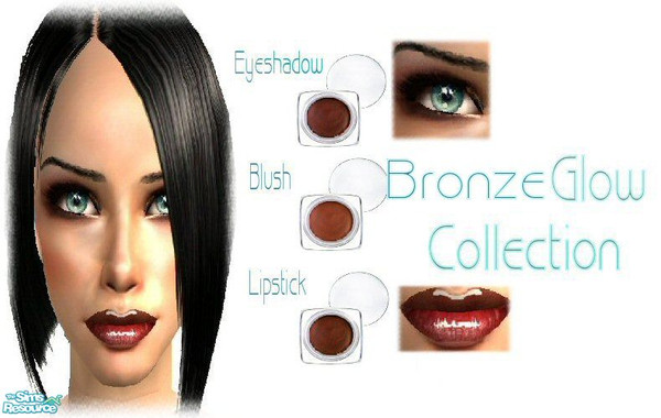 Sims 2 — Bronze Glow Collection by fortunecookie1 — Here is a makeup collection made to compliment your sims outer