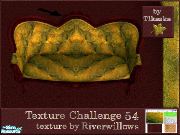 Sims 2 — TC54 River's Diningroom - Sofa Frame by tlkaska — This elegant dark wood furniture with green accents was