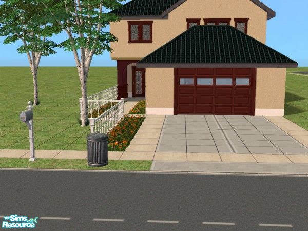 Sims 2 — MCL Naranja by mistresscris — First level consists of a great room, dining room, kitchen, den powder room, and