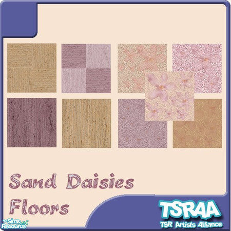 Sims 2 — Sand Daisies Floors by jeni — A Selection of Co-ordinating Floors to match my Sand Daisies Wall Collection and