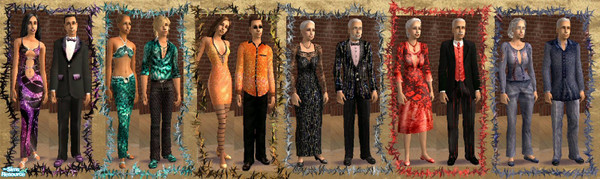 Sims 2 —  by Helena — Are your Simmies ready for nightlife ? Here are some evening outfits for adults and elder Simmies.