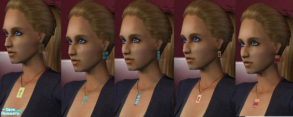Sims 2 — Keramika by janicap — Set contains 5 necklaces and 5 earring