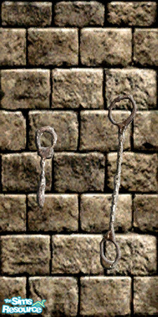 Sims 2 — Dungeon Wall with Shackles by buntah — This is one of the walls for my Dungeon set.