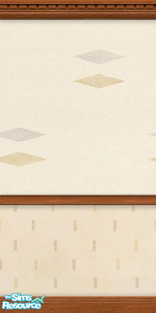 Sims 2 — Arcade by Snowbelle — A set of beige walls featuring different patterns. Will be available in other colours