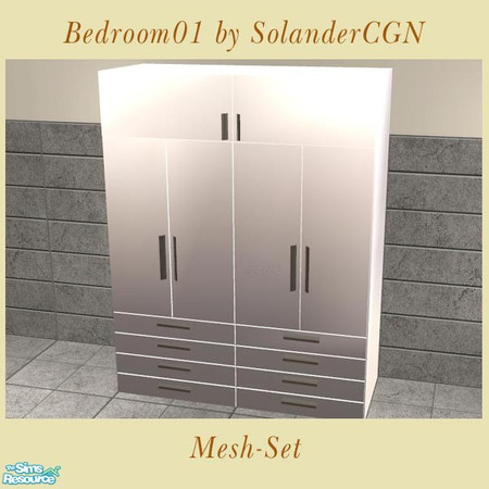 Sims 2 — Bedroom01 - Cabinet 5 by SolanderCGN — Cabinet 5 as part of my first bedroom set. May be placed in any