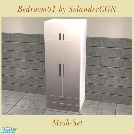 Sims 2 — Bedroom01 - Cabinet 1 by SolanderCGN — Cabinet 1 as part of my first bedroom set. May be placed in any