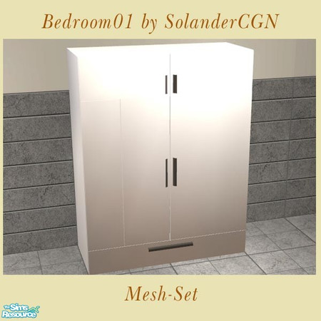 Sims 2 — Bedroom01 - Armoir by SolanderCGN — Armoir as part of my first bedroom set. Fully animated, clothes mesh by