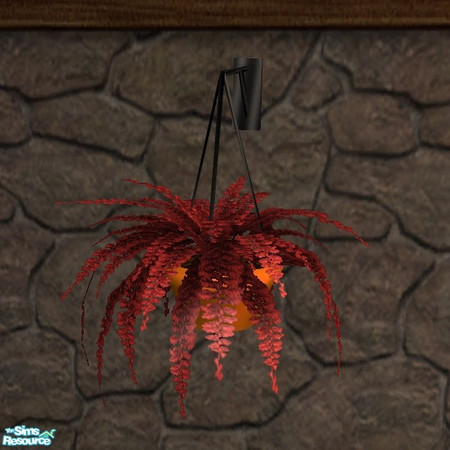Sims 2 — Fire Fern Red2 [Recolor] by Dr Pixel — Recolor for the Fire Fern