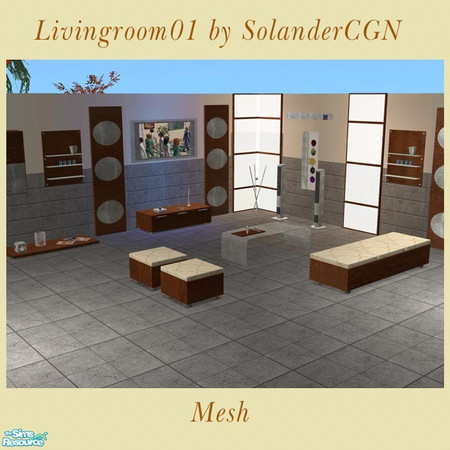 Sims 2 — Livingroom01 by SolanderCGN by SolanderCGN — My first livingroom set. Mostly decorative stuff. Includes a