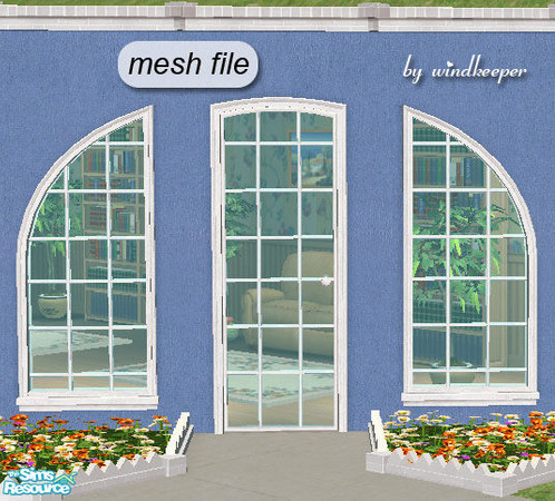 Sims 2 — Lafenetre loft door diagonal by Windkeeper — Diagonal version of "Lafenetre loft door", requires that