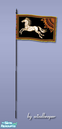 Sims 2 — Rohan flag by Windkeeper — You need to download "Flagpole" file from this set for this recolor to work