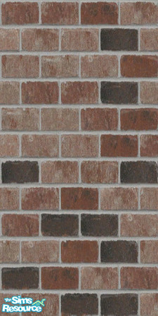 Sims 2 — Red Brick Multi#3 by Shakeshaft — Another multi toned brick wall. ** TSRAA Member **