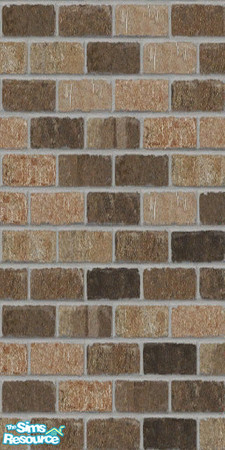 Sims 2 — Red brick Multi#2 by Shakeshaft — A multi toned brick wall. ** TSRAA member **