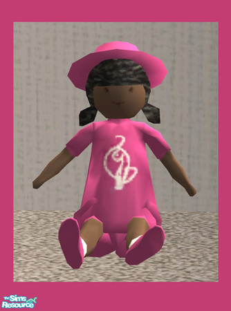 Sims 2 — SB_Doll02 by ShortyBoo — A cute doll with a pink Baby Phat dress and hat. You will need the fixed version of