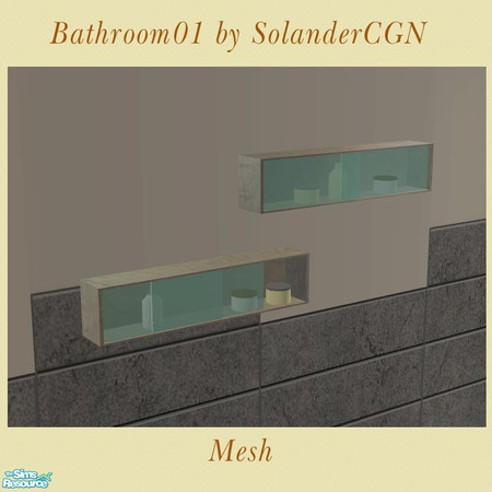 Sims 2 — Bathroom01 by SolanderCGN - Cosmetics sh by SolanderCGN — Cosmetics shelf as part of my first bathroom set. To