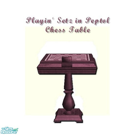 Sims 2 — Playin' Setz in Peptol Chess by iwubu — Bass, Guitar, Pool Table Felt and Chess board ... all colored to match