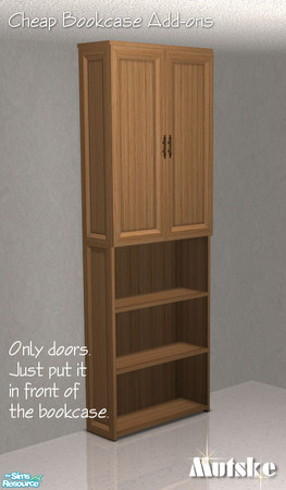 Sims 2 — Bookcase Cheap Tall Door 09 by Mutske — 