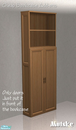 Sims 2 — Bookcase Cheap Tall Door 03 by Mutske — 