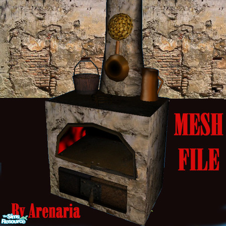 Sims 2 — Medieval Baking Oven by arenaria — This is the MESh file, you will need it for the other colors to work. By