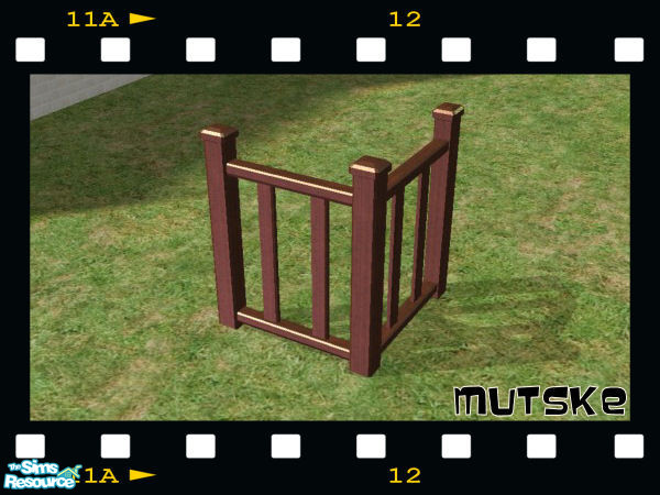 Sims 2 — Wooden Fence Corner by TSR Archive — Did you ever wonder, why there were no fences that matches your low stairs.