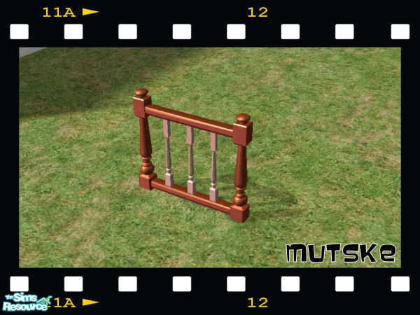 Sims 2 — Chic stairs Fence by TSR Archive — Did you ever wonder, why there were no fences that matches your low stairs.