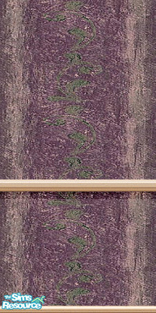 Sims 2 — Striped With Pine Rail 9 by Lorah — Country elegance in 10 striped walls (blue, red, purple, tan, green,
