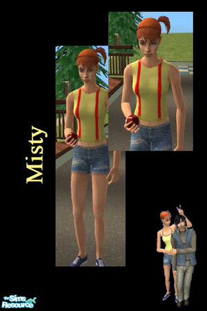 Sims 2 — Misty, Pokemon Trainer by comletenutter19 — Misty the water pokemon trainer, even though Misty didnt get ash in