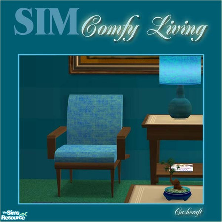 Sims 2 — SIM Comfy Living Chair 001 by Cashcraft — Sims love their comfort and this comfy living space is filled with