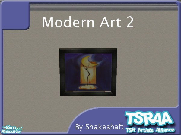 Sims 2 — Modern Art 2 by TSR Archive — Part of a set of 2 Modern prints. ** TSRAA Member **